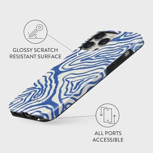 BURGA Phone Case for iPhone 13 Pro - Cute, Trendy, Aesthetic, Designer Pattern, 13pro Phone Cover, Hard Shell Protection - fits Apple iPhone 13 Pro Case for Women and Men - 3