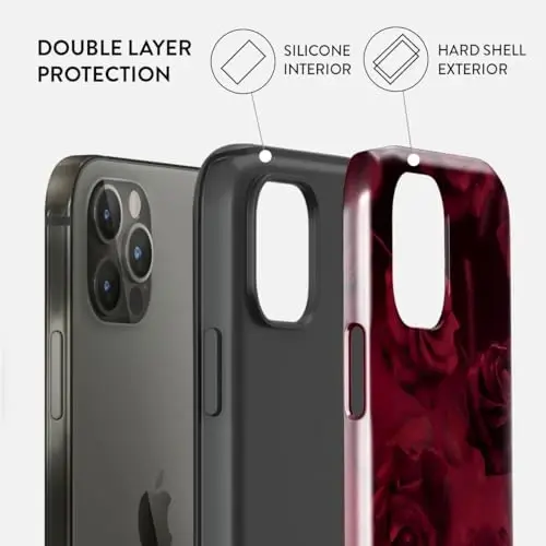 BURGA Phone Case for iPhone 13 Pro - Cute, Trendy, Aesthetic, Designer Pattern, 13pro Phone Cover, Hard Shell Protection - fits Apple iPhone 13 Pro Case for Women and Men - 3