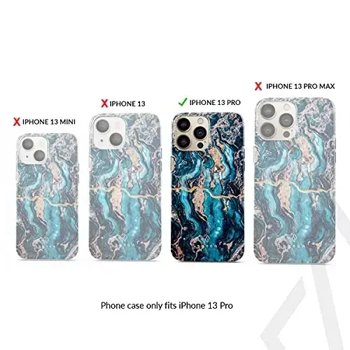 BURGA Phone Case for iPhone 13 Pro - Cute, Trendy, Aesthetic, Designer Pattern, 13pro Phone Cover, Hard Shell Protection - fits Apple iPhone 13 Pro Case for Women and Men - 2