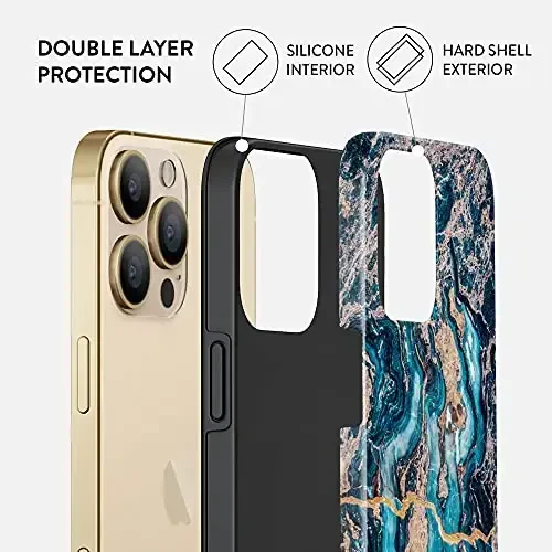 BURGA Phone Case for iPhone 13 Pro - Cute, Trendy, Aesthetic, Designer Pattern, 13pro Phone Cover, Hard Shell Protection - fits Apple iPhone 13 Pro Case for Women and Men - 3