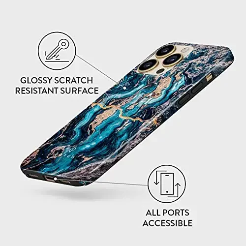 BURGA Phone Case for iPhone 13 Pro - Cute, Trendy, Aesthetic, Designer Pattern, 13pro Phone Cover, Hard Shell Protection - fits Apple iPhone 13 Pro Case for Women and Men - 4
