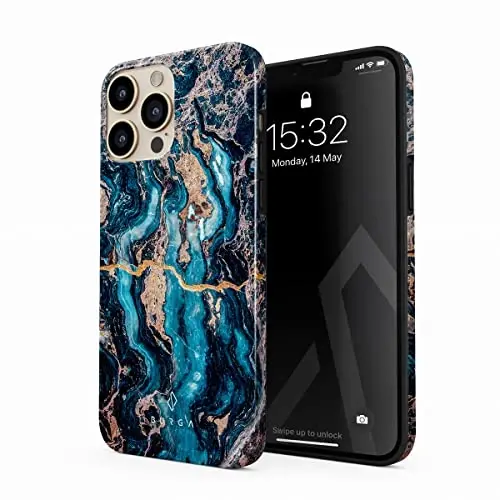 BURGA Phone Case for iPhone 13 Pro - Cute, Trendy, Aesthetic, Designer Pattern, 13pro Phone Cover, Hard Shell Protection - fits Apple iPhone 13 Pro Case for Women and Men - BURGA