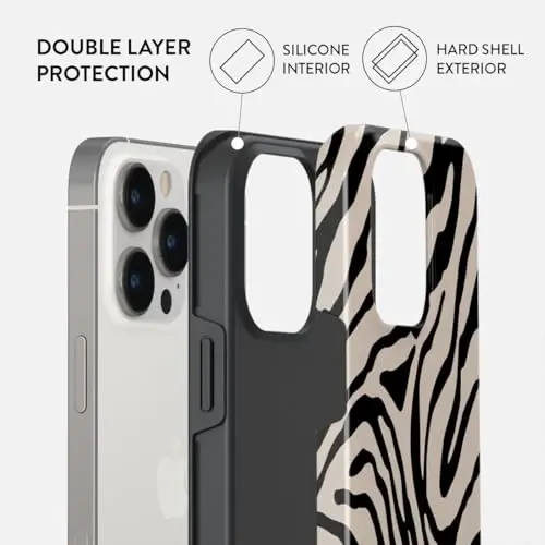 BURGA Phone Case for iPhone 13 Pro - Cute, Trendy, Aesthetic, Designer Pattern, 13pro Phone Cover, Hard Shell Protection - fits Apple iPhone 13 Pro Case for Women and Men - 2