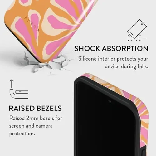 BURGA Phone Case for iPhone 13 Pro - Cute, Trendy, Aesthetic, Designer Pattern, 13pro Phone Cover, Hard Shell Protection - fits Apple iPhone 13 Pro Case for Women and Men - 5