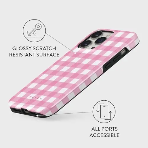 BURGA Phone Case for iPhone 13 Pro - Cute, Trendy, Aesthetic, Designer Pattern, 13pro Phone Cover, Hard Shell Protection - fits Apple iPhone 13 Pro Case for Women and Men - 3