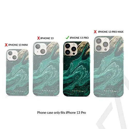 BURGA Phone Case for iPhone 13 Pro - Cute, Trendy, Aesthetic, Designer Pattern, 13pro Phone Cover, Hard Shell Protection - fits Apple iPhone 13 Pro Case for Women and Men - 2