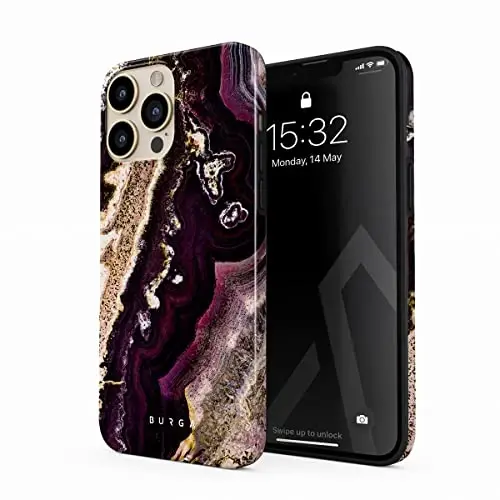 BURGA Phone Case for iPhone 13 Pro - Cute, Trendy, Aesthetic, Designer Pattern, 13pro Phone Cover, Hard Shell Protection - fits Apple iPhone 13 Pro Case for Women and Men - BURGA