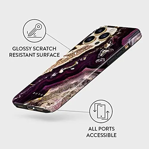 BURGA Phone Case for iPhone 13 Pro - Cute, Trendy, Aesthetic, Designer Pattern, 13pro Phone Cover, Hard Shell Protection - fits Apple iPhone 13 Pro Case for Women and Men - 5