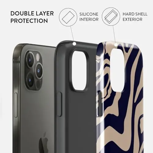 BURGA Phone Case for iPhone 13 Pro - Cute, Trendy, Aesthetic, Designer Pattern, 13pro Phone Cover, Hard Shell Protection - fits Apple iPhone 13 Pro Case for Women and Men - 2