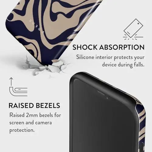 BURGA Phone Case for iPhone 13 Pro - Cute, Trendy, Aesthetic, Designer Pattern, 13pro Phone Cover, Hard Shell Protection - fits Apple iPhone 13 Pro Case for Women and Men - 4