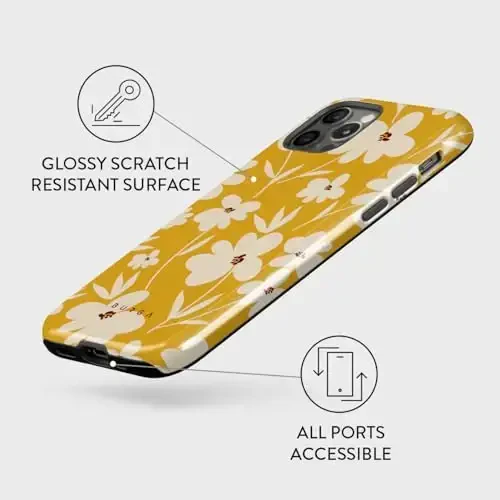BURGA Phone Case for iPhone 13 Pro - Cute, Trendy, Aesthetic, Designer Pattern, 13pro Phone Cover, Hard Shell Protection - fits Apple iPhone 13 Pro Case for Women and Men - 3