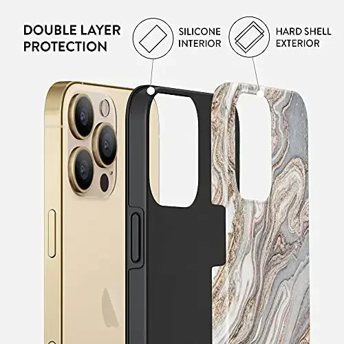 BURGA iPhone 13 Pro uchun g'ilof - Chiroyli, zamonaviy, estetik, dizaynerlik naqsh, 13pro telefon qopqog'i, qattiq himoya qobig'i - Apple iPhone 13 Pro ayollar va erkaklar uchun g'ilofga mos keladi - BURGA (1)