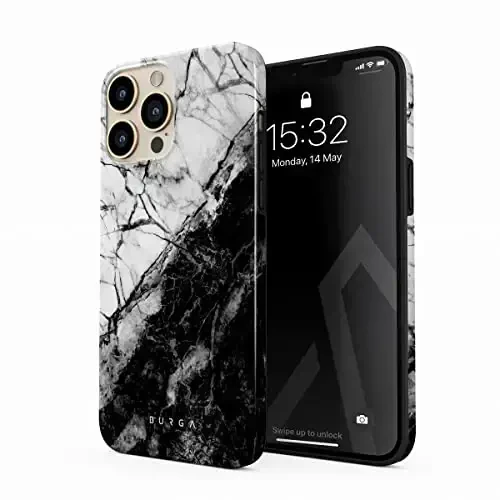 BURGA iPhone 13 Pro uchun telefon g'ilofi - Chiroyli, zamonaviy, estetik, dizayner naqshli, 13pro telefon qopqog'i, qattiq qobiq himoyasi - Apple iPhone 13 Pro ayollar va erkaklar uchun g'ilofga mos keladi - BURGA