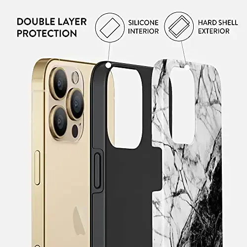 BURGA iPhone 13 Pro uchun telefon g'ilofi - Chiroyli, zamonaviy, estetik, dizayner naqshli, 13pro telefon qopqog'i, qattiq qobiq himoyasi - Apple iPhone 13 Pro ayollar va erkaklar uchun g'ilofga mos keladi - 5