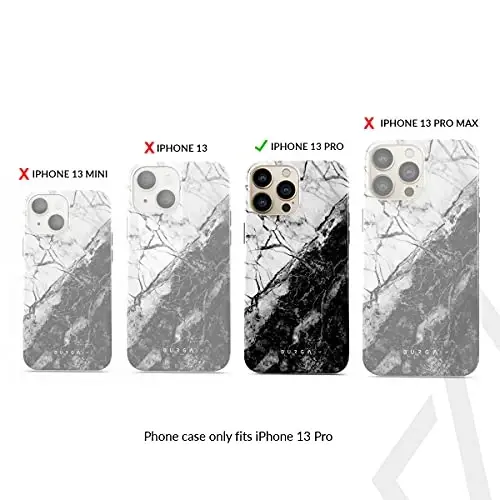 BURGA iPhone 13 Pro uchun telefon g'ilofi - Chiroyli, zamonaviy, estetik, dizayner naqshli, 13pro telefon qopqog'i, qattiq qobiq himoyasi - Apple iPhone 13 Pro ayollar va erkaklar uchun g'ilofga mos keladi - 4