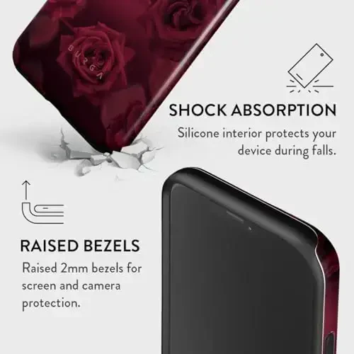 BURGA iPhone 13 Pro uchun telefon g'ilofi - Chiroyli, zamonaviy, estetik, dizayner naqshli, 13pro telefon qopqog'i, qattiq qobiqli himoya - Apple iPhone 13 Pro g'ilofiga mos keladi ayollar va erkaklar uchun - 5