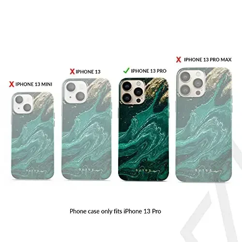 BURGA iPhone 13 Pro uchun telefon g'ilofi - Chiroyli, zamonaviy, estetik, dizayner naqshli, 13pro telefon qopqog'i, qattiq qobiqli himoya - Apple iPhone 13 Pro uchun ayollar va erkaklar uchun g'ilofga mos keladi - BURGA (1)