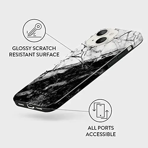 BURGA iPhone 13 uchun g'ilof - Chiroyli, zamonaviy, estetik, naqshli telefon qopqog'i, qattiq qobiq himoyasi - Apple iPhone 13 ayollar va erkaklar uchun g'ilofga mos keladi - 6