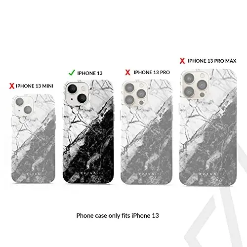 BURGA iPhone 13 uchun g'ilof - Chiroyli, zamonaviy, estetik, naqshli telefon qopqog'i, qattiq qobiq himoyasi - Apple iPhone 13 ayollar va erkaklar uchun g'ilofga mos keladi - 4