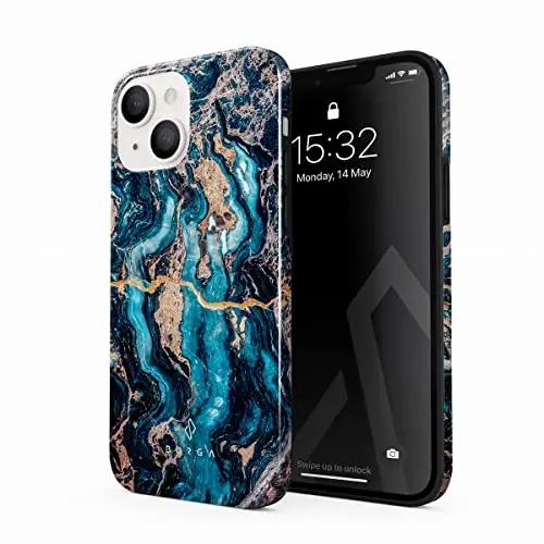 BURGA iPhone 13 uchun telefon g'ilofi - Chiroyli, zamonaviy, estetik, naqshli telefon qopqog'i, qattiq qopqoq - Apple iPhone 13 ayollar va erkaklar uchun g'ilofga mos keladi 