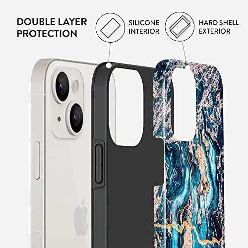 BURGA iPhone 13 uchun telefon g'ilofi - Chiroyli, zamonaviy, estetik, naqshli telefon qopqog'i, qattiq qopqoq - Apple iPhone 13 ayollar va erkaklar uchun g'ilofga mos keladi - 3