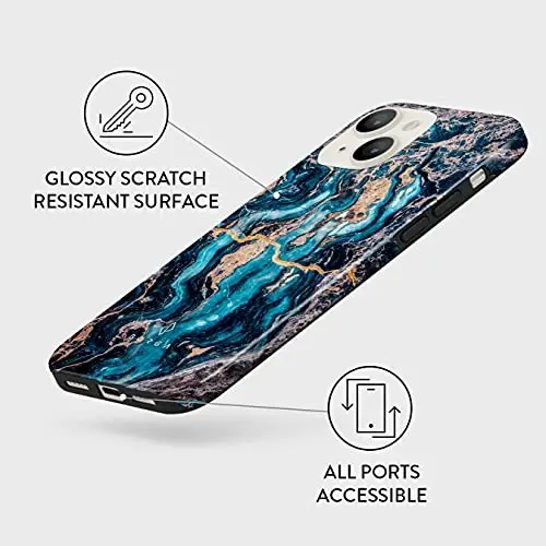 BURGA iPhone 13 uchun telefon g'ilofi - Chiroyli, zamonaviy, estetik, naqshli telefon qopqog'i, qattiq qopqoq - Apple iPhone 13 ayollar va erkaklar uchun g'ilofga mos keladi - 4