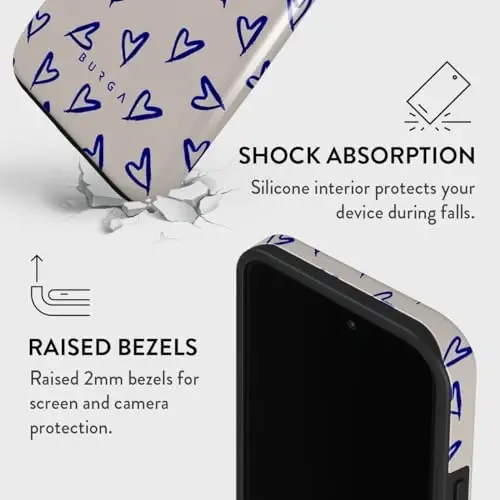 BURGA Phone Case for iPhone 14 Pro - Cute, Trendy, Aesthetic, Designer Pattern, 14pro Phone Cover, Hard Shell Protection - fits Apple iPhone 14 Pro Case for Women and Men - 4