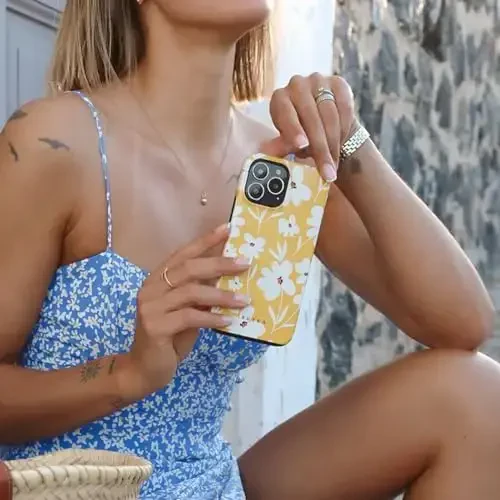 BURGA Phone Case for iPhone 14 Pro - Cute, Trendy, Aesthetic, Designer Pattern, 14pro Phone Cover, Hard Shell Protection - fits Apple iPhone 14 Pro Case for Women and Men - 6