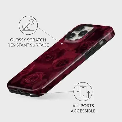 BURGA Phone Case for iPhone 14 Pro - Cute, Trendy, Aesthetic, Designer Pattern, 14pro Phone Cover, Hard Shell Protection - fits Apple iPhone 14 Pro Case for Women and Men - 3