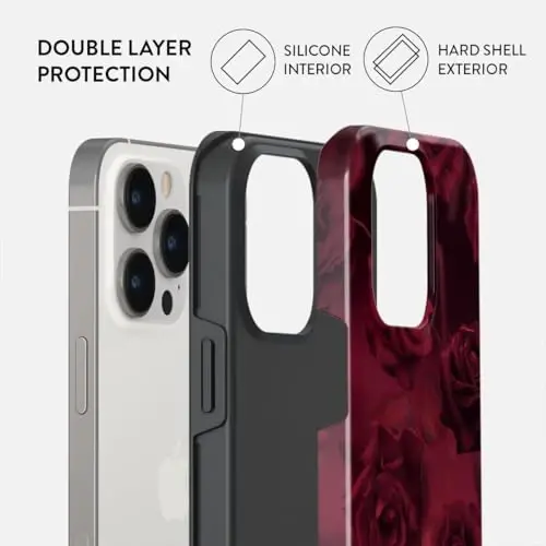 BURGA Phone Case for iPhone 14 Pro - Cute, Trendy, Aesthetic, Designer Pattern, 14pro Phone Cover, Hard Shell Protection - fits Apple iPhone 14 Pro Case for Women and Men - 2