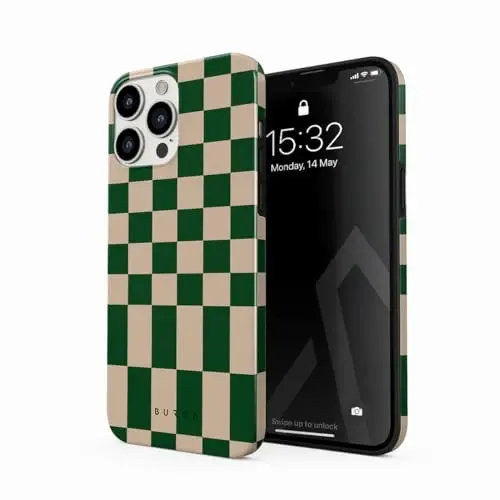 BURGA Phone Case for iPhone 14 Pro - Cute, Trendy, Aesthetic, Designer Pattern, 14pro Phone Cover, Hard Shell Protection - fits Apple iPhone 14 Pro Case for Women and Men - 1