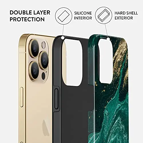 BURGA Phone Case for iPhone 14 Pro - Cute, Trendy, Aesthetic, Designer Pattern, 14pro Phone Cover, Hard Shell Protection - fits Apple iPhone 14 Pro Case for Women and Men - 3