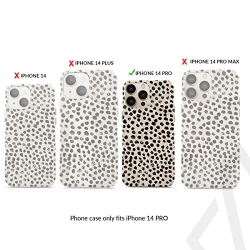 BURGA Phone Case for iPhone 14 Pro - Cute, Trendy, Aesthetic, Designer Pattern, 14pro Phone Cover, Hard Shell Protection - fits Apple iPhone 14 Pro Case for Women and Men - 2