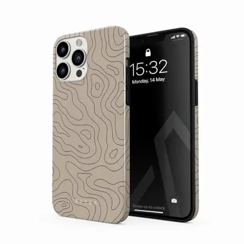 BURGA Phone Case for iPhone 14 Pro - Cute, Trendy, Aesthetic, Designer Pattern, 14pro Phone Cover, Hard Shell Protection - fits Apple iPhone 14 Pro Case for Women and Men - 1