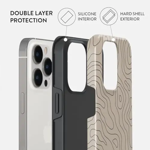BURGA Phone Case for iPhone 14 Pro - Cute, Trendy, Aesthetic, Designer Pattern, 14pro Phone Cover, Hard Shell Protection - fits Apple iPhone 14 Pro Case for Women and Men - 2
