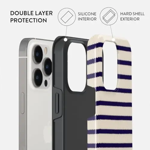 BURGA iPhone 14 Pro uchun g'ilof - Chiroyli, zamonaviy, estetik, dizayner naqshli, 14pro telefon qopqog'i, qattiq himoya qobig'i - Apple iPhone 14 Pro g'ilofiga mos keladi ayollar va erkaklar uchun - BURGA (1)