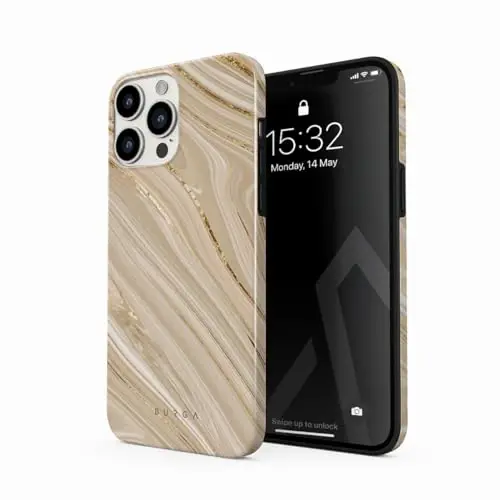 BURGA iPhone 14 Pro uchun g'ilof - Chiroyli, zamonaviy, estetik, dizaynerlik naqshli, 14pro telefon qopqog'i, qattiq qobiqli himoya - Apple iPhone 14 Pro ayollar va erkaklar uchun g'ilofga mos keladi - BURGA