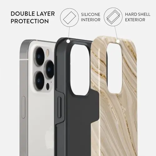 BURGA iPhone 14 Pro uchun g'ilof - Chiroyli, zamonaviy, estetik, dizaynerlik naqshli, 14pro telefon qopqog'i, qattiq qobiqli himoya - Apple iPhone 14 Pro ayollar va erkaklar uchun g'ilofga mos keladi - BURGA (1)