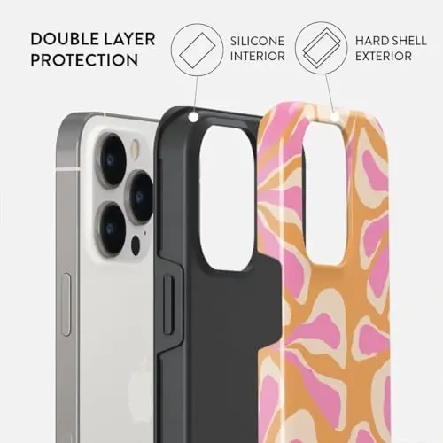 BURGA iPhone 14 Pro uchun telefon g‘ilofi - Chiroyli, zamonaviy, estetik, dizayner naqshli, 14pro telefon qopqog‘i, qattiq qoplamali himoya - Apple iPhone 14 Pro g‘ilofi ayollar va erkaklar uchun mos - BURGA (1)