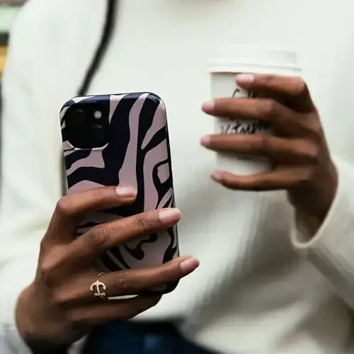 BURGA iPhone 14 Pro uchun telefon qutisi - Chiroyli, zamonaviy, estetik, dizaynerlik naqsh, 14pro telefon qopqog'i, qattiq qobiq himoyasi - Apple iPhone 14 Pro ayollar va erkaklar uchun mos keladi - 5