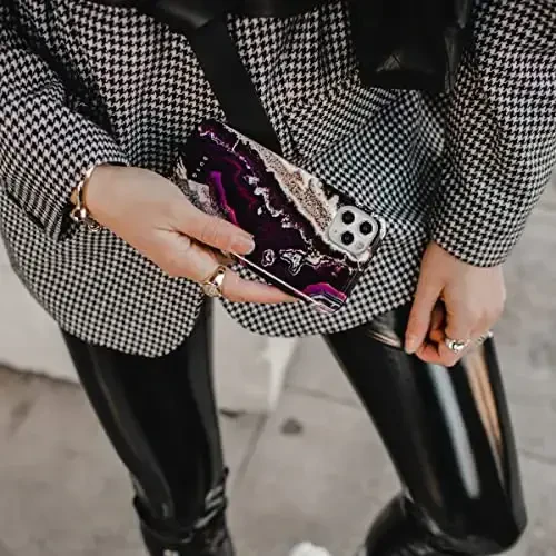 BURGA iPhone 14 uchun telefon g'ilofi - Chiroyli, zamonaviy, estetik, naqshli telefon qopqog'i, qattiq qobiqli himoya - Apple iPhone 14 ayollar va erkaklar uchun g'ilofga mos keladi - 7