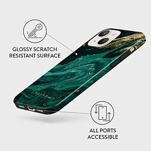 BURGA iPhone 14 uchun telefon g‘ilofi - Chiroyli, zamonaviy, estetik, naqshli telefon qopqog‘i, qattiq qoplamali himoya - Apple iPhone 14 g‘ilofiga mos keladi, ayollar va erkaklar uchun - 4