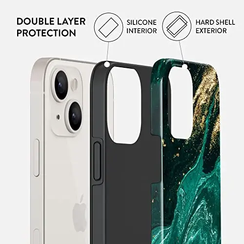 BURGA iPhone 14 uchun telefon g‘ilofi - Chiroyli, zamonaviy, estetik, naqshli telefon qopqog‘i, qattiq qoplamali himoya - Apple iPhone 14 g‘ilofiga mos keladi, ayollar va erkaklar uchun - 3