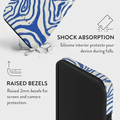 BURGA Phone Case for iPhone 15 - Cute, Trendy, Aesthetic, Pattern Phone Cover, Hard Shell Protection - fits Apple iPhone 15 Case for Women and Men - 4