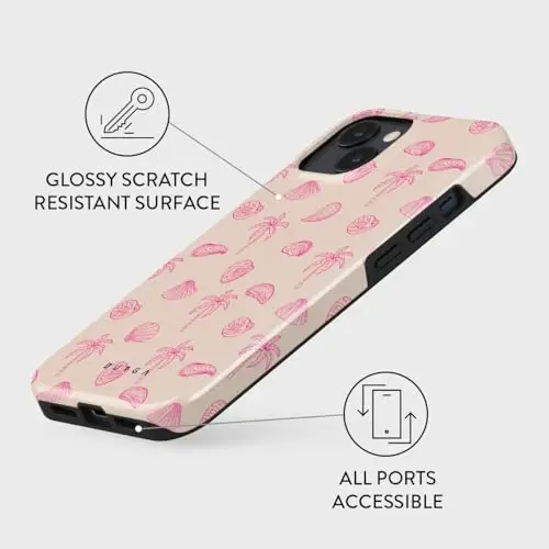BURGA iPhone 15 Kılıfı - Sevimli, Moda, Estetik, Desenli Telefon Kılıfı, Sert Kabuk Koruma - Kadınlar ve Erkekler için Apple iPhone 15 Kılıfına uyar - 3