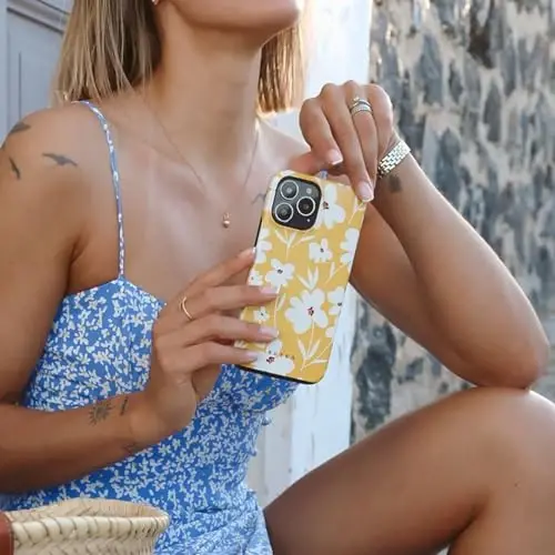 BURGA Phone Case for iPhone 15 Pro - Cute, Trendy, Aesthetic, Designer Pattern, 15pro Phone Cover, Hard Shell Protection - fits Apple iPhone 15 Pro Case for Women and Men - 6