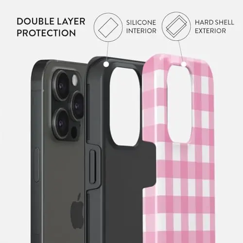 BURGA Phone Case for iPhone 15 Pro - Cute, Trendy, Aesthetic, Designer Pattern, 15pro Phone Cover, Hard Shell Protection - fits Apple iPhone 15 Pro Case for Women and Men - 2