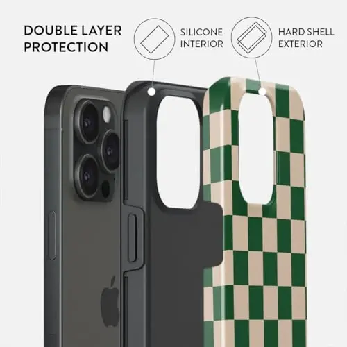 BURGA Phone Case for iPhone 15 Pro - Cute, Trendy, Aesthetic, Designer Pattern, 15pro Phone Cover, Hard Shell Protection - fits Apple iPhone 15 Pro Case for Women and Men - 2
