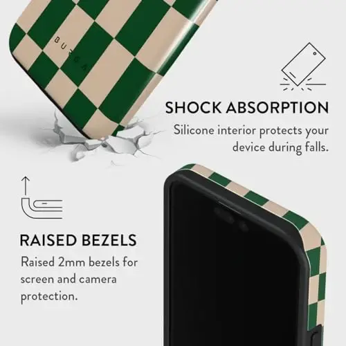BURGA Phone Case for iPhone 15 Pro - Cute, Trendy, Aesthetic, Designer Pattern, 15pro Phone Cover, Hard Shell Protection - fits Apple iPhone 15 Pro Case for Women and Men - 4