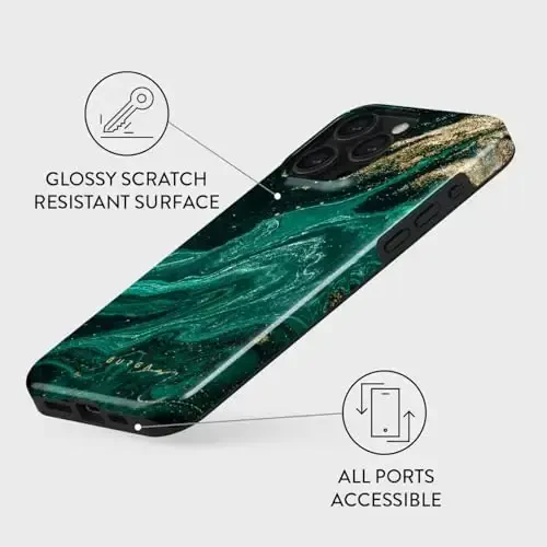 BURGA Phone Case for iPhone 15 Pro - Cute, Trendy, Aesthetic, Designer Pattern, 15pro Phone Cover, Hard Shell Protection - fits Apple iPhone 15 Pro Case for Women and Men - 3